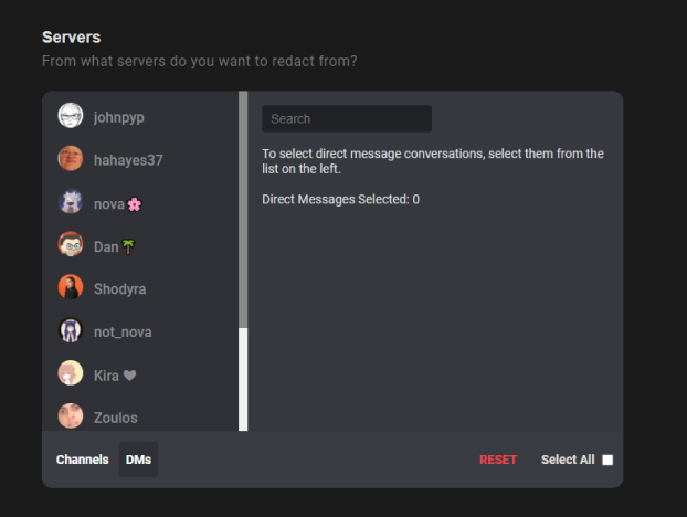 Delete Discord Direct Messages
