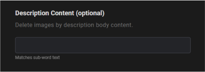 Delete according to description