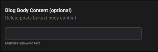 Delete according to post body
