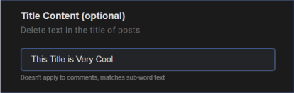 Delete title content