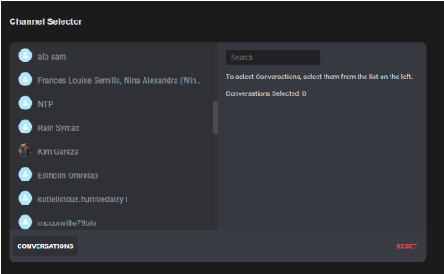 Delete multiple user conversations or DMs in Skype