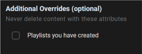 Optionally, preserve playlists you've created